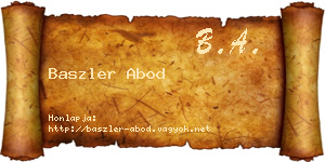 Baszler Abod névjegykártya